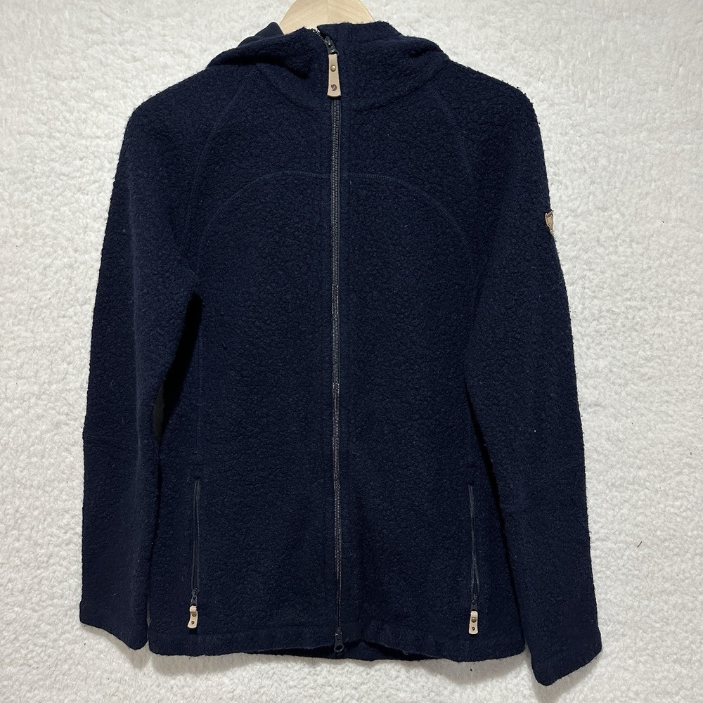 Fjallraven Women's Dark Blue Kaitum Hooded Fleece Jacket